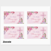 信仰生活カトリック修道女45周年 長方形シール (シート)