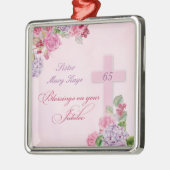 信仰生活カトリック修道女65周年 メタルオーナメント (左)