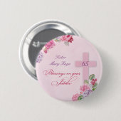 信仰生活カトリック修道女65周年 缶バッジ (正面&裏面)