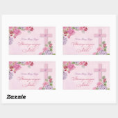 信仰生活カトリック修道女65周年 長方形シール (シート)