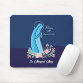 信仰生活70周年記念ヌーンピンクの花 マウスパッド (マウス)