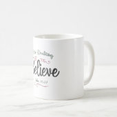信仰発火 – 疑ストップ疑と信じデザイン コーヒーマグカップ (正面右)