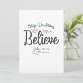 信仰発火 – 疑ストップ疑と信じデザイン サンキューカード (スタンド正面)