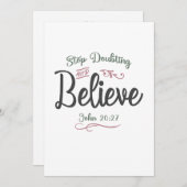 信仰発火 – 疑ストップ疑と信じデザイン サンキューカード (正面/裏面)