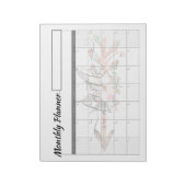 信仰矢印の毎月のプランナーシート ノートパッド (回転)