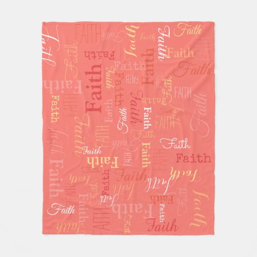信仰短パーソナライズされた名リビングサンゴ毛布 フリースブランケット (正面)