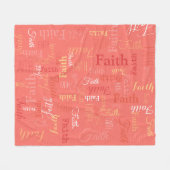 信仰短パーソナライズされた名リビングサンゴ毛布 フリースブランケット (正面(横))