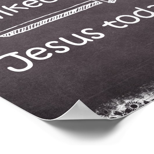 信仰祈りの言葉引用文今日イエスに話したか？ ポスター (角)