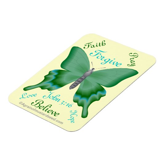 信仰祈バ信じイ聖書引用文 マグネット (左側)