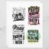 信仰祈：聖書の聖句と引用文のカード (正面/裏面)