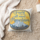 信仰移動マウンテンズクリスチャンデザイン クッション (ブランケット)