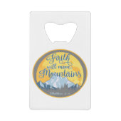 信仰移動マウンテンズクリスチャンデザイン クレジットカード栓抜き (正面)