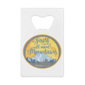 信仰移動マウンテンズクリスチャンデザイン クレジットカード栓抜き (裏面)