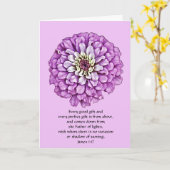 信仰紫色ムームフラワー誕生日カード カード (黄色い花)