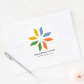 信仰統一されたの女性のステッカー ラウンドシール (封筒)