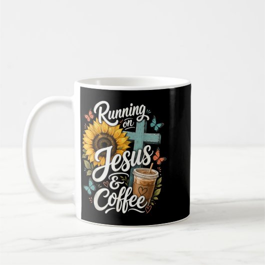信仰者 イエス コーヒー キリスト教の信仰 コーヒーマグカップ (左)
