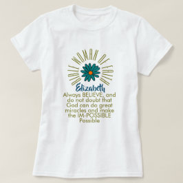 信仰聖書女性のためのレッスンElizabeth Christian Tシャツ