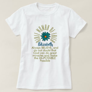 信仰聖書女性のためのレッスンElizabeth Christian Tシャツ