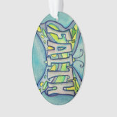 信仰蝶ワードアートギフトホリデイオーナメント オーナメント (正面)