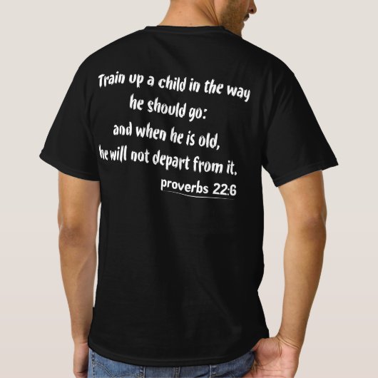 信仰訓練の諺22-6 Tシャツ (裏面)