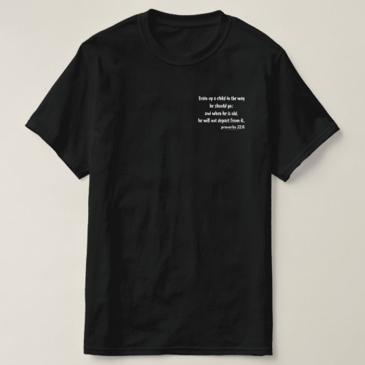 信仰訓練の諺22-6 Tシャツ (デザイン正面)