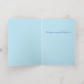 信仰間折り畳み箔挨拶カード 箔グリーティングカード (内側レイダウン)