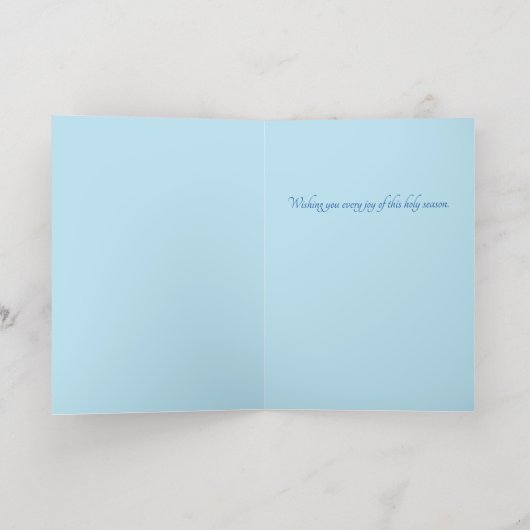 信仰間折り畳み箔挨拶カード 箔グリーティングカード (内側レイダウン)