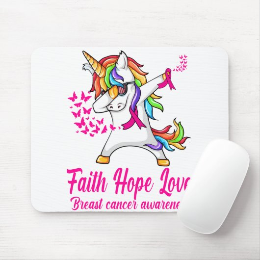 信仰願う愛ユニコーン乳がん認識度 マウスパッド (マウス)