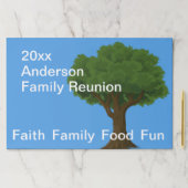 信仰食品おもしろいツリー年家族懇親会ランチョンマット ペーパーパッド (インサイチュ)