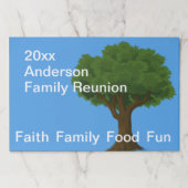 信仰食品おもしろいツリー年家族懇親会ランチョンマット ペーパーパッド (正面)