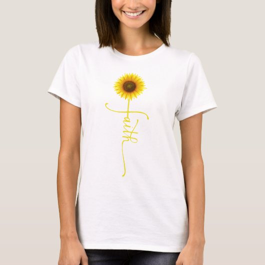 信仰, イエス, キリスト教, 信仰, 縦十字架 Tシャツ (正面)