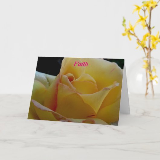 信仰 カード (黄色い花)