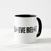 信仰 キリスト教のシルエット 信仰とともに開く マグカップ (正面右)