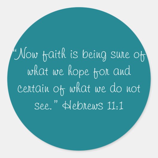 「信仰」クラフトステッカー ラウンドシール (正面)