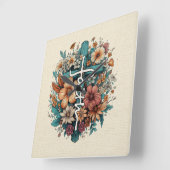 信仰 スクエア壁時計 (傾斜)