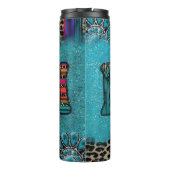 信仰：ターコイズ、ヒョウパターン（の模様が）ある、 タンブラー (裏面)
