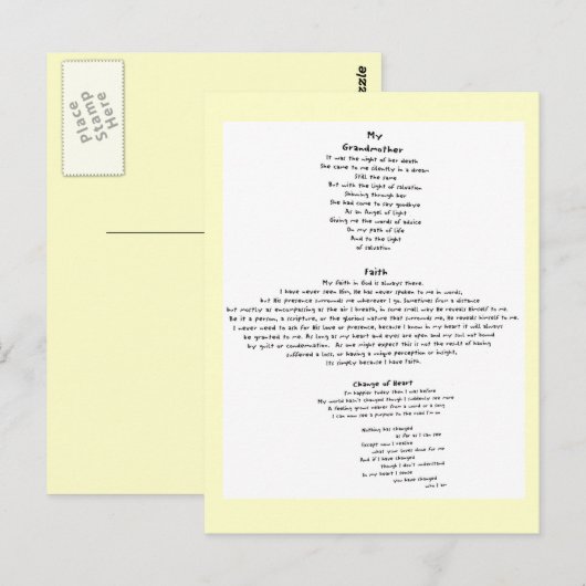 信仰 ポストカード (正面/裏面)