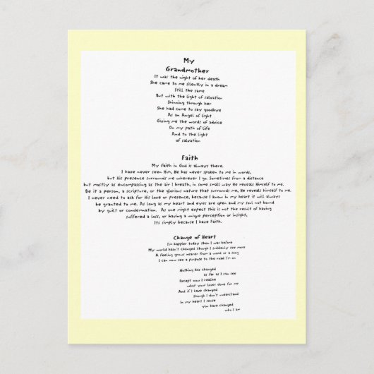 信仰 ポストカード (正面)