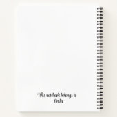 信仰（マタイ17:20） 8.5インチx 11インチスパイラルノートブック ノートブック (裏面)