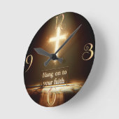 信仰 ラウンド壁時計 (傾斜)