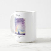 信仰 – 内前向き和平和の証 コーヒーマグカップ (正面左)