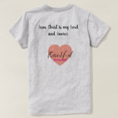 信仰、女性、美しさ Tシャツ (デザイン裏面)