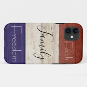 信仰 家族 自由 愛国的な木材 Case-Mate iPhoneケース (裏面(横))