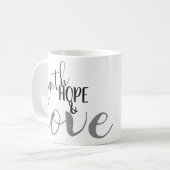信仰、希望、そして愛 コーヒーマグカップ (正面左)