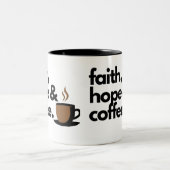 信仰、希望、コーヒー ツートーンマグカップ (中央)