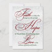 信仰、希望、ラブシルバーフォトクリスマスカード シーズンカード (正面)