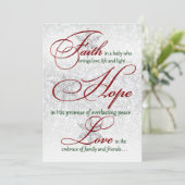 信仰、希望、ラブシルバーフォトクリスマスカード シーズンカード (スタンド正面)