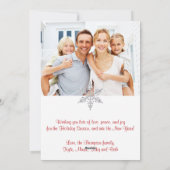 信仰、希望、ラブシルバーフォトクリスマスカード シーズンカード (裏面)