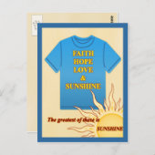 信仰、希望、愛とサンシャイン ポストカード (正面/裏面)