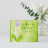 信仰、希望、愛のアイリス ポストカード (スタンド正面)